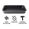 REGENT COOKWARE ROASTING PAN NON STICK WITH V GRID AND ST. STEEL HANDLES, (420X305MM)