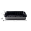 REGENT COOKWARE ROASTING PAN NON STICK WITH V GRID AND ST. STEEL HANDLES, 420X305MM