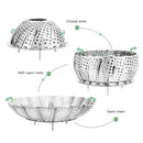 REGENT KITCHEN EXPANDABLE STEAMER BASKET STAINLESS STEEL, 70X235/138MM DIA