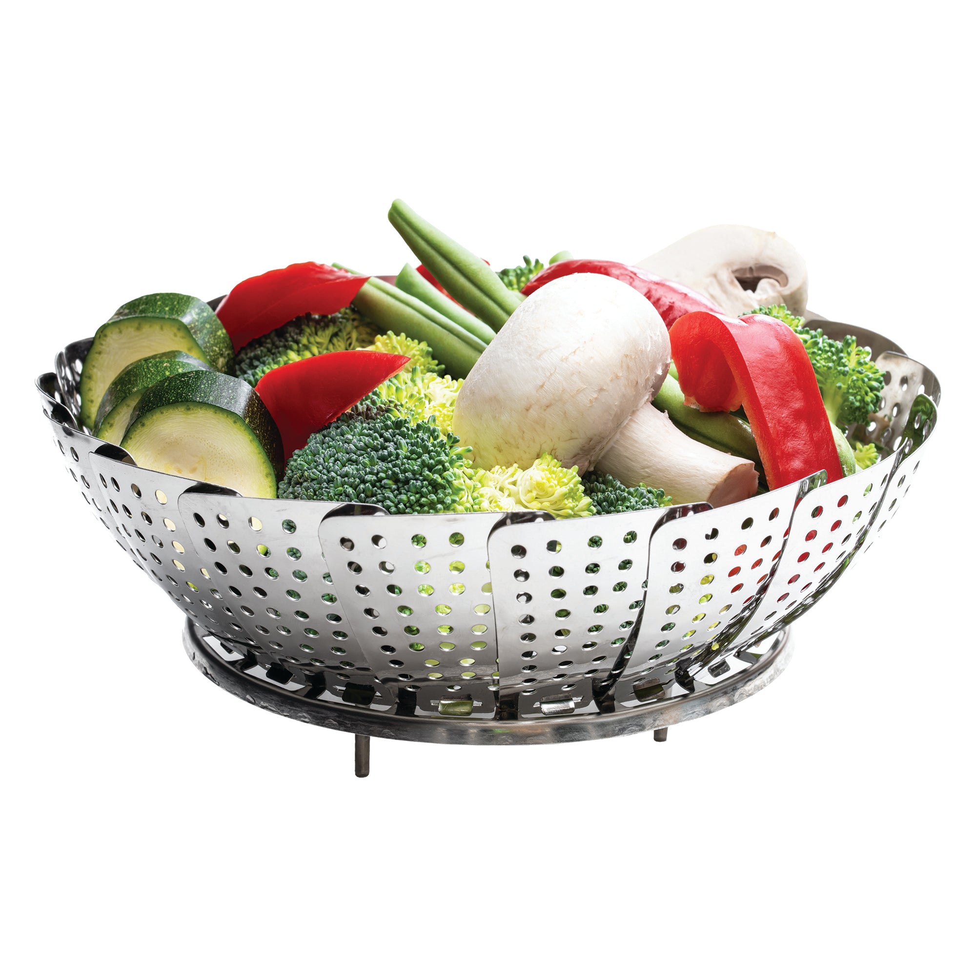 REGENT KITCHEN EXPANDABLE STEAMER BASKET STAINLESS STEEL, 235/138MM DIAX70MM