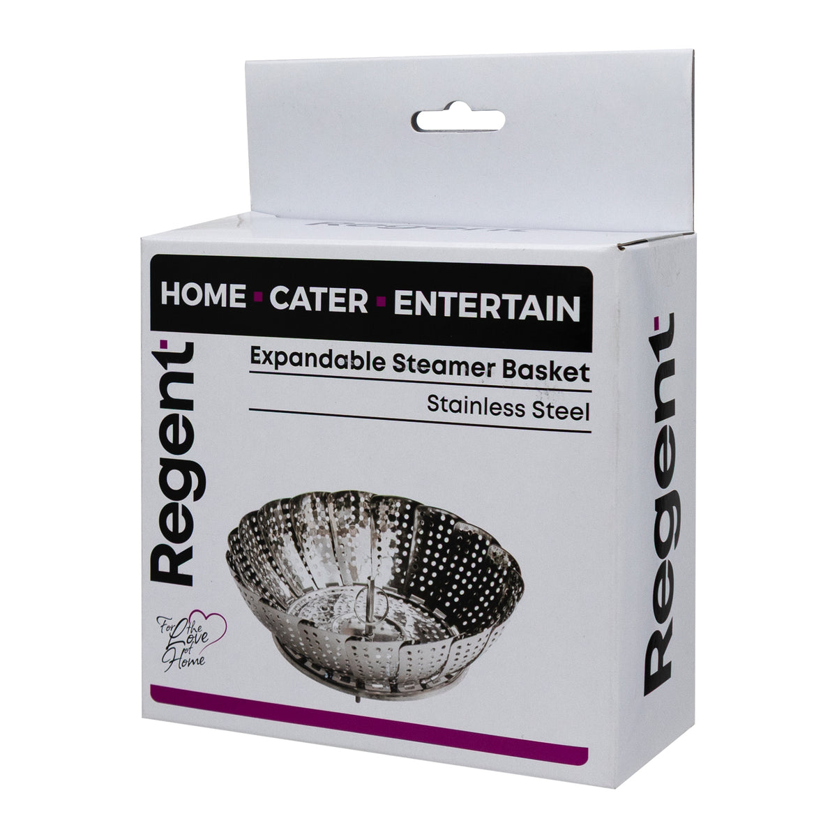 REGENT KITCHEN EXPANDABLE STEAMER BASKET STAINLESS STEEL, 235/138MM DIAX70MM
