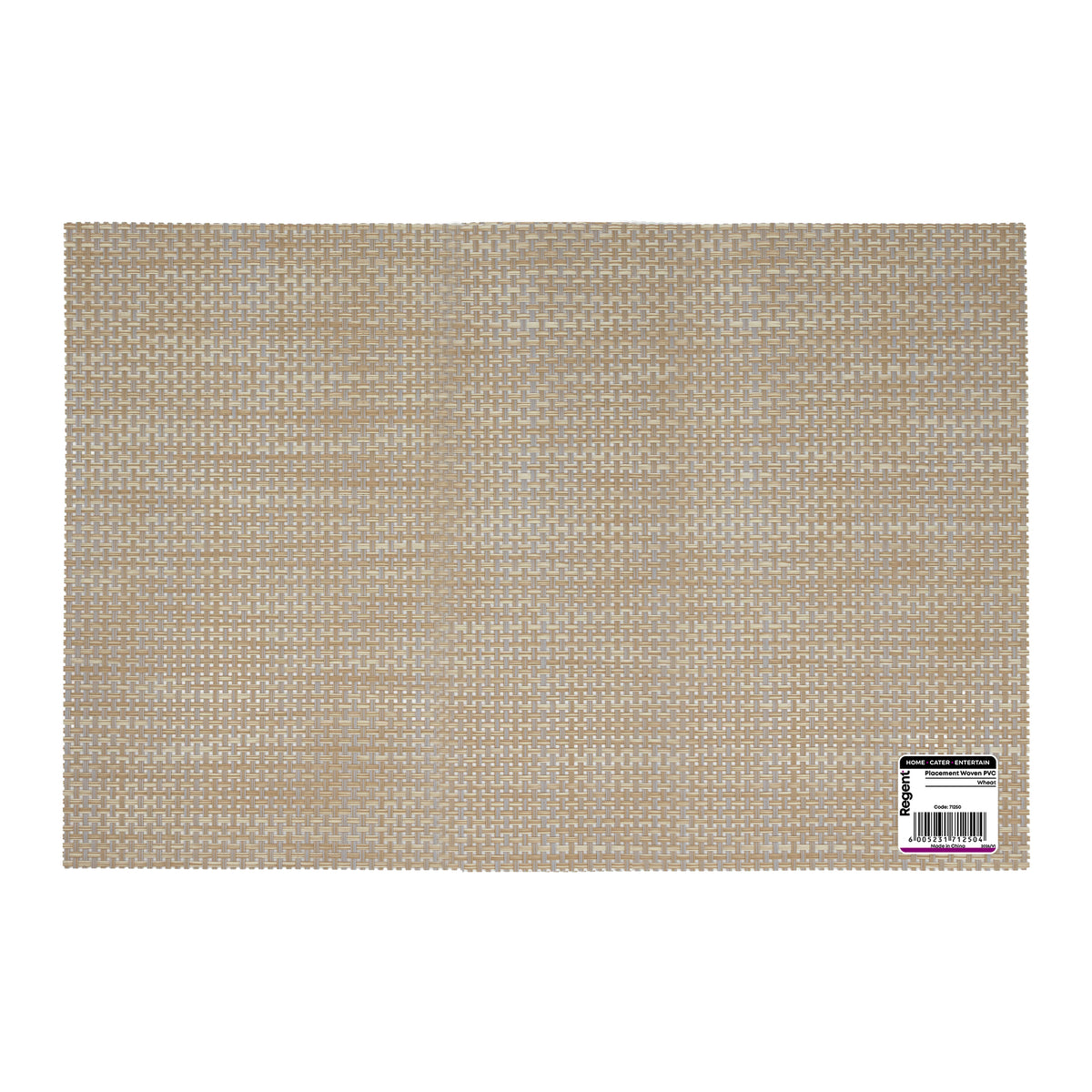 REGENT PLACE MATS WOVEN PVC WHEAT, 300X450MM