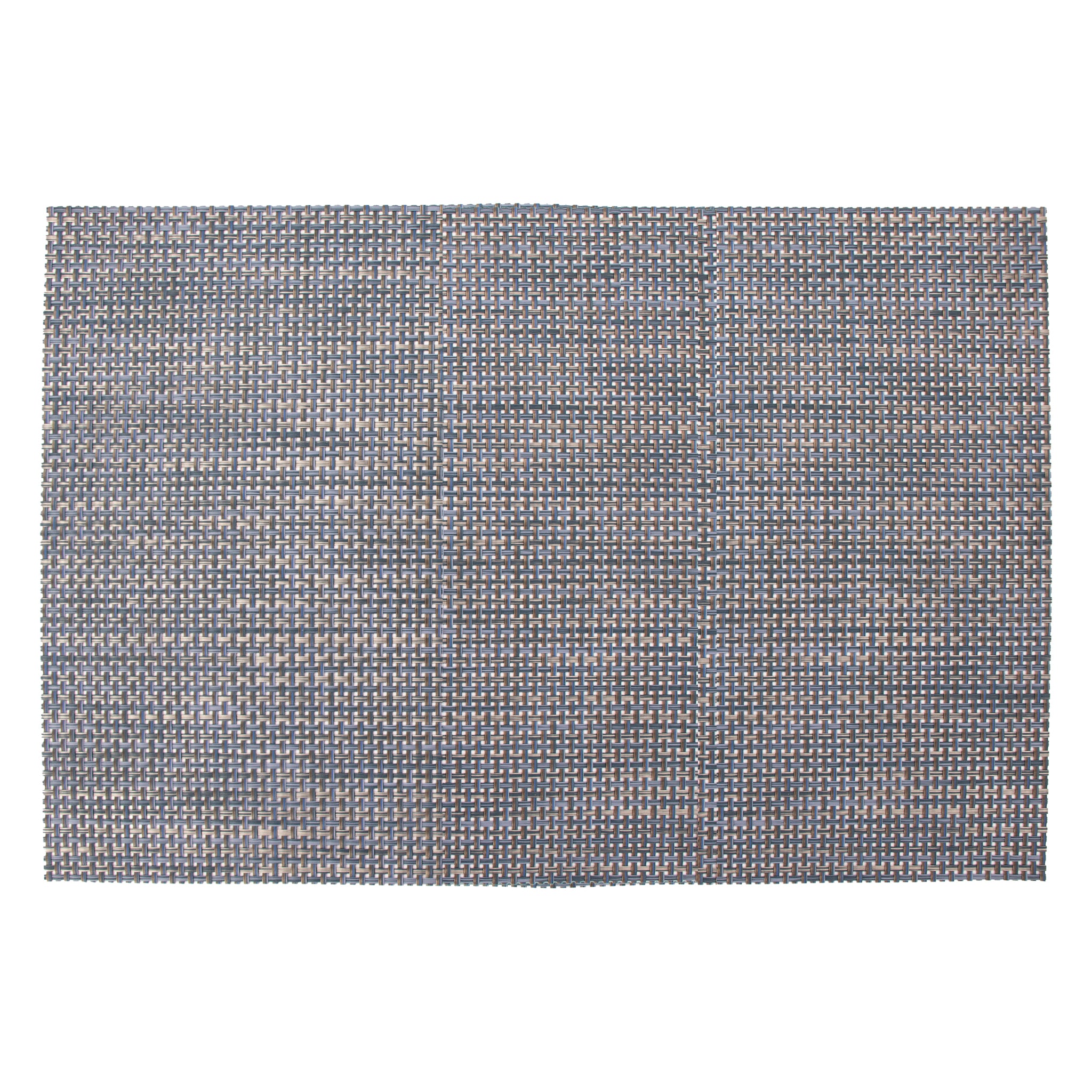 REGENT PLACE MATS WOVEN PVC BLUE/GREY, 305X450MM