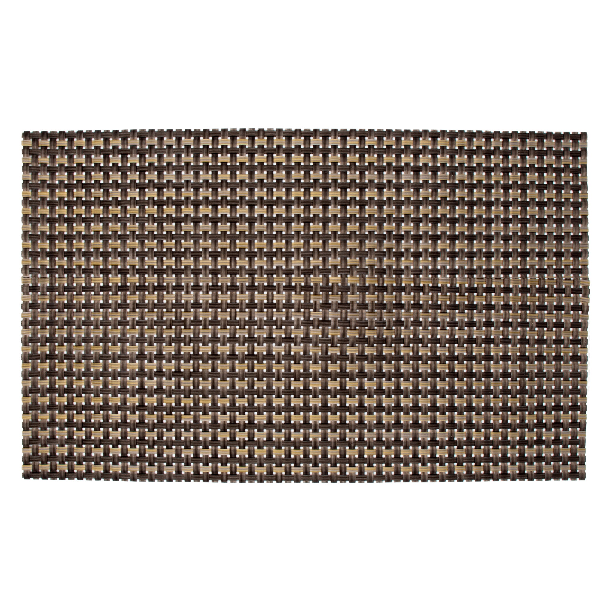 REGENT PLACE MATS WOVEN PVC GOLD/BLACK/GREY, 300X450MM