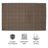 REGENT PLACE MATS WOVEN PVC GOLD/BLACK/GREY, 300X450MM