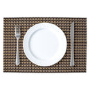 REGENT PLACE MATS WOVEN PVC GOLD/BLACK/GREY, 300X450MM