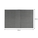 REGENT PLACE MATS WOVEN PVC SILVER/BLACK, 300X450MM