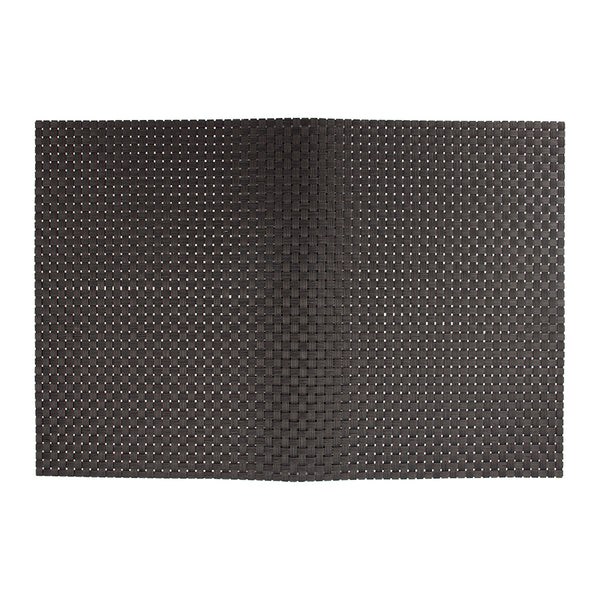 REGENT PLACE MATS WOVEN BLACK PVC, (300X450MM)