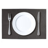 REGENT PLACE MATS WOVEN PVC BLACK, 300X450MM