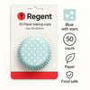 REGENT CAKE CUPS BLUE WITH WHITE STARS 50PK, 50X32.5MM