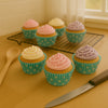 REGENT CAKE CUPS BLUE WITH WHITE STARS 50PK, 50X32.5MM