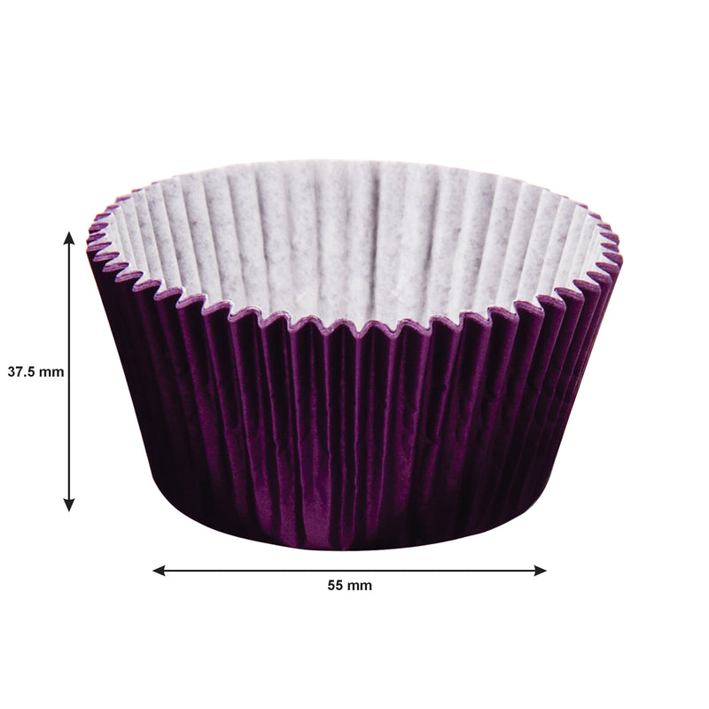 REGENT CAKE CUPS PLAIN PURPLE 50 PIECE, (55X37.5MM)