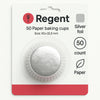 REGENT CAKE CUPS SILVER FOIL 50PK, 50X32.5MM