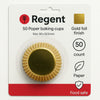 REGENT CAKE CUPS GOLD FOIL 50PK, 50X32.5MM