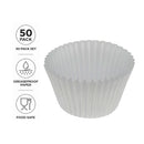 REGENT CAKE CUPS WHITE 50PK, 55X37.5MM
