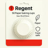 REGENT CAKE CUPS WHITE 50PK, 55X37.5MM