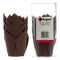 REGENT TULIP MUFFIN CUPS BROWN GREASE PROOF PAPER 25PCS, (50/80MM DIAX90MM)