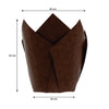REGENT TULIP MUFFIN CUPS BROWN GREASE PROOF PAPER 25PCS, (50/80MM DIAX90MM)