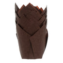 REGENT TULIP MUFFIN CUPS BROWN GREASE PROOF PAPER 25PCS, (50/80MM DIAX90MM)