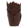 REGENT TULIP MUFFIN CUPS BROWN GREASE PROOF PAPER 25PCS, (50/80MM DIAX90MM)