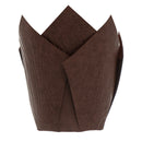 REGENT TULIP MUFFIN CUPS BROWN GREASE PROOF PAPER 25PCS, (50/80MM DIAX90MM)