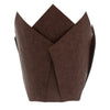 REGENT TULIP MUFFIN CUPS BROWN GREASE PROOF PAPER 25PCS, (50/80MM DIAX90MM)