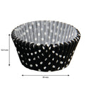 REGENT CAKE CUPS BLACK WITH WHITE DOTS 50PC, (50MM:DX32.5MM)