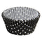 REGENT CAKE CUPS BLACK WITH WHITE DOTS 50PC, (50MM:DX32.5MM)