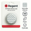REGENT CAKE CUPS CHEVRON DOVE GREY 50 PIECES, (50X37.5MM)