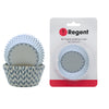 REGENT CAKE CUPS CHEVRON DOVE GREY 50PK, 50X37.5MM