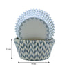 REGENT CAKE CUPS CHEVRON DOVE GREY 50PK, 50X37.5MM