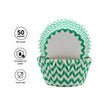 REGENT CAKE CUPS CHEVRON TEAL 50PK, 50X37.5MM