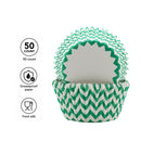 REGENT CAKE CUPS CHEVRON TEAL 50PK, 50X37.5MM