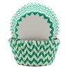 REGENT CAKE CUPS CHEVRON TEAL 50PK, 50X37.5MM