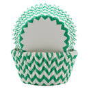 REGENT CAKE CUPS CHEVRON TEAL 50 PIECES, (50X37.5MM)
