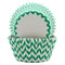REGENT CAKE CUPS CHEVRON TEAL 50 PIECES, (50X37.5MM)