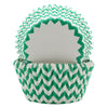 REGENT CAKE CUPS CHEVRON TEAL 50 PIECES, (50X37.5MM)