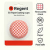 REGENT CAKE CUPS PINK AND WHITE CHECK 50 PCS, (50X32.5MM)