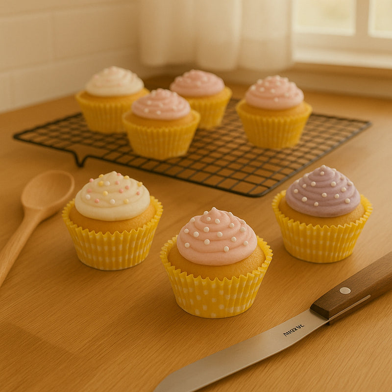 REGENT CAKE CUPS YELLOW AND WHITE CHECK 50PK, 50X32.5MM