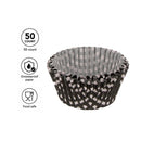 REGENT CAKE CUPS BLACK AND WHITE CHECK 50PK, 50X32.5MM