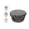 REGENT CAKE CUPS BLACK AND WHITE CHECK 50PK, 50X32.5MM