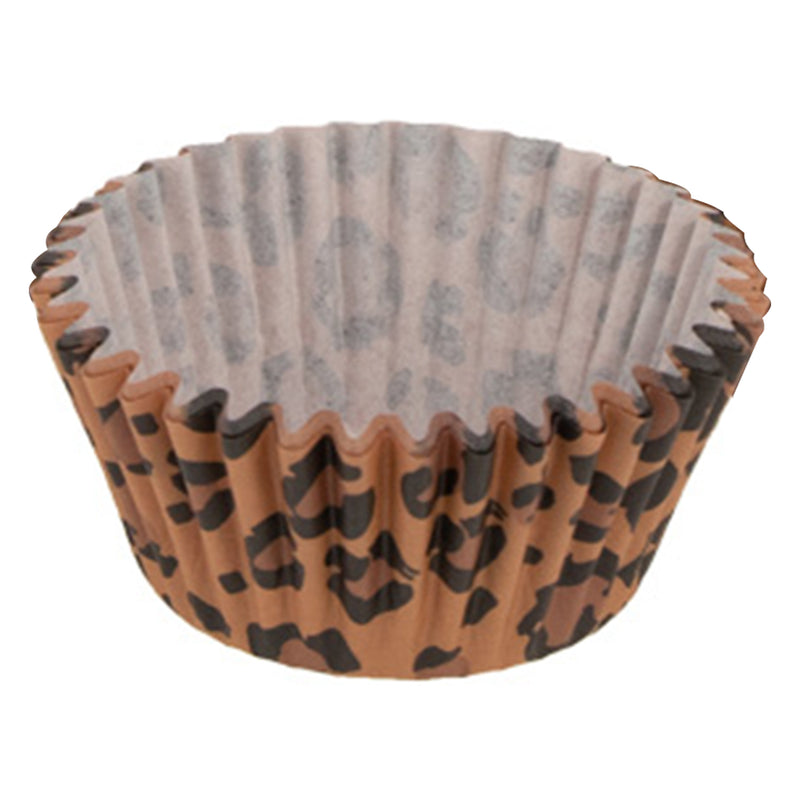 REGENT CAKE CUPS BROWN AND BLACK LEOPARD PRINT 50 PCS, (50X32.5MM)