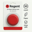 REGENT CAKE CUPS RED GLASSINE PAPER 50 PCS, (50X32.5MM)