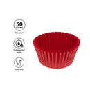 REGENT CAKE CUPS RED GLASSINE PAPER 50PK, 50X32.5MM
