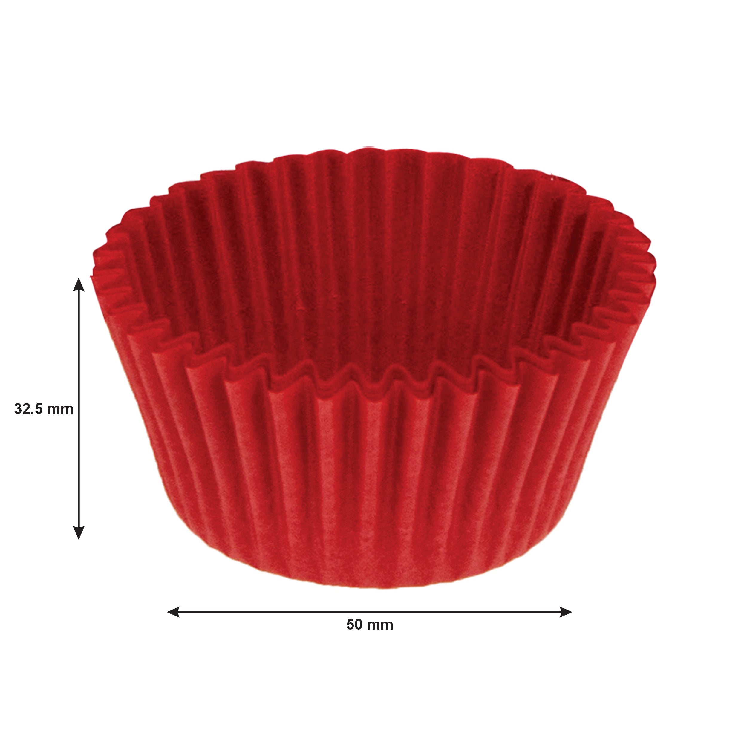 REGENT CAKE CUPS RED GLASSINE PAPER 50PK, 50X32.5MM