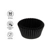 REGENT CAKE CUPS BLACK GLASSINE PAPER 50PK, 50X32.5MM