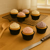 REGENT CAKE CUPS BLACK GLASSINE PAPER 50PK, 50X32.5MM