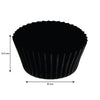 REGENT CAKE CUPS BLACK GLASSINE PAPER 50PK, 50X32.5MM