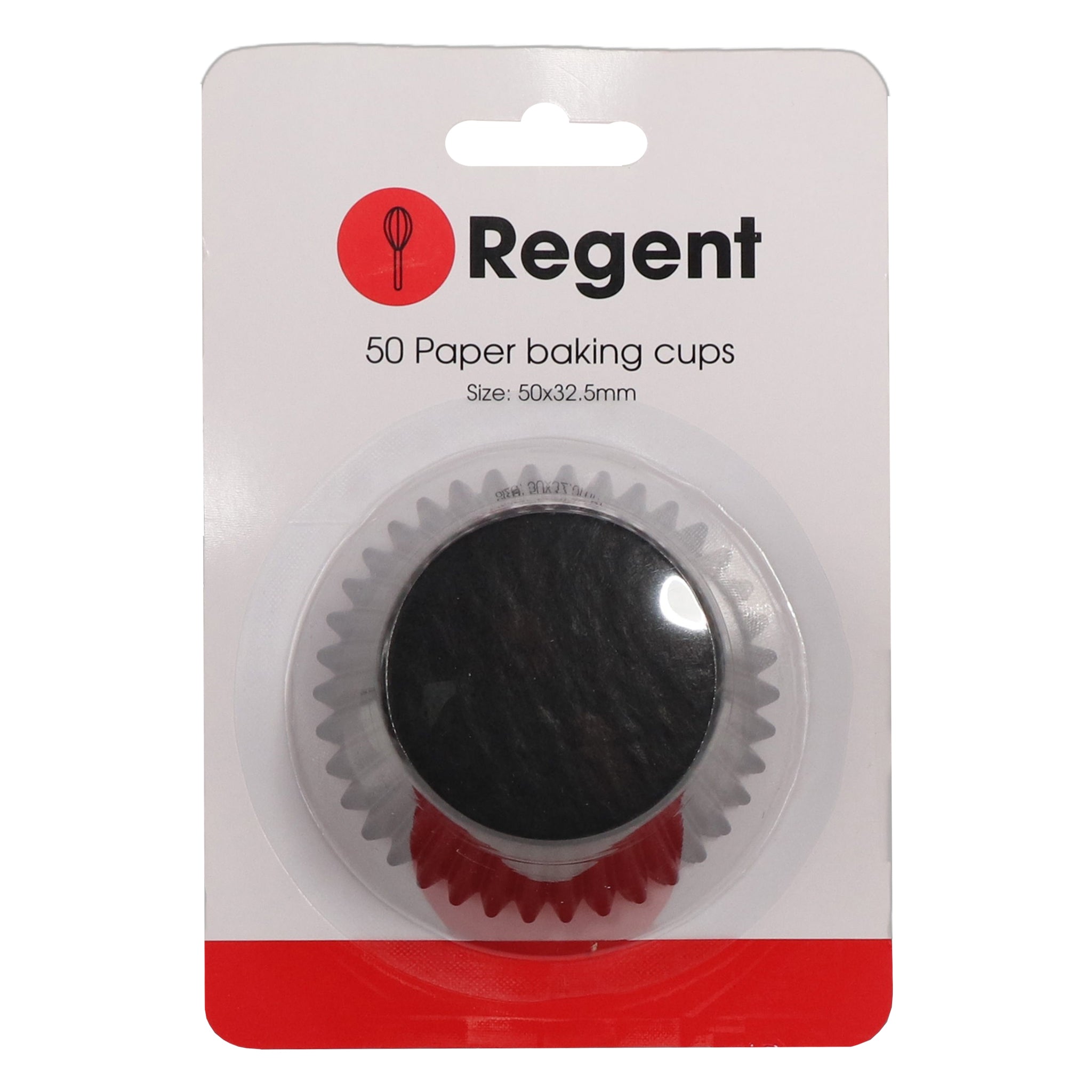 REGENT CAKE CUPS BLACK GLASSINE PAPER 50PK, 50X32.5MM