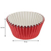 REGENT CAKE CUPS METALLIC  RED FOIL 50PK, 50X32.5MM